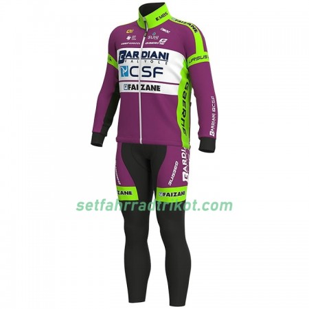 Radbekleidung Radtrikot Langarm + Lang Trägerhose 2020 Bardiani-CSF N001